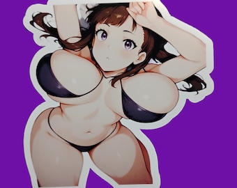 Anime Waifu Vinyl Sticker NSFW Ecchi Waterproof Decal