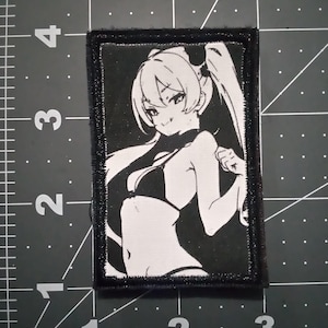 Waifu Embroidery Anime Patch, Hook and Loop Patch, Cute Anime Patches