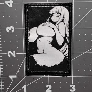 Waifu Embroidery Anime Patch, Hook and Loop Patch, Cute Anime Patches
