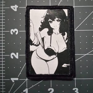 Waifu Embroidery Anime Patch, Hook and Loop Patch, Cute Anime Patches