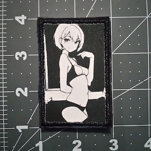 Waifu Embroidery Anime Patch, Hook and Loop Patch, Cute Anime Patches