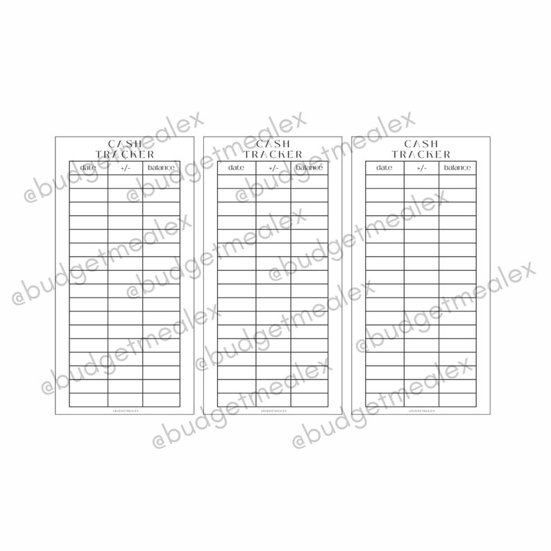 Cash Envelope Tracker Etsy