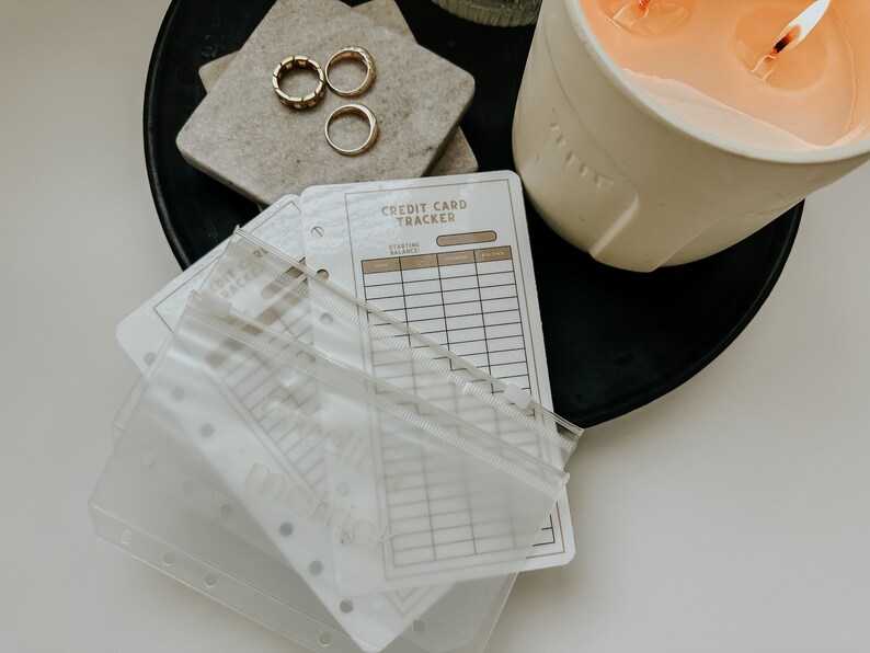 Laminated Credit Card Tracker and Zipper Envelope Bundle Etsy