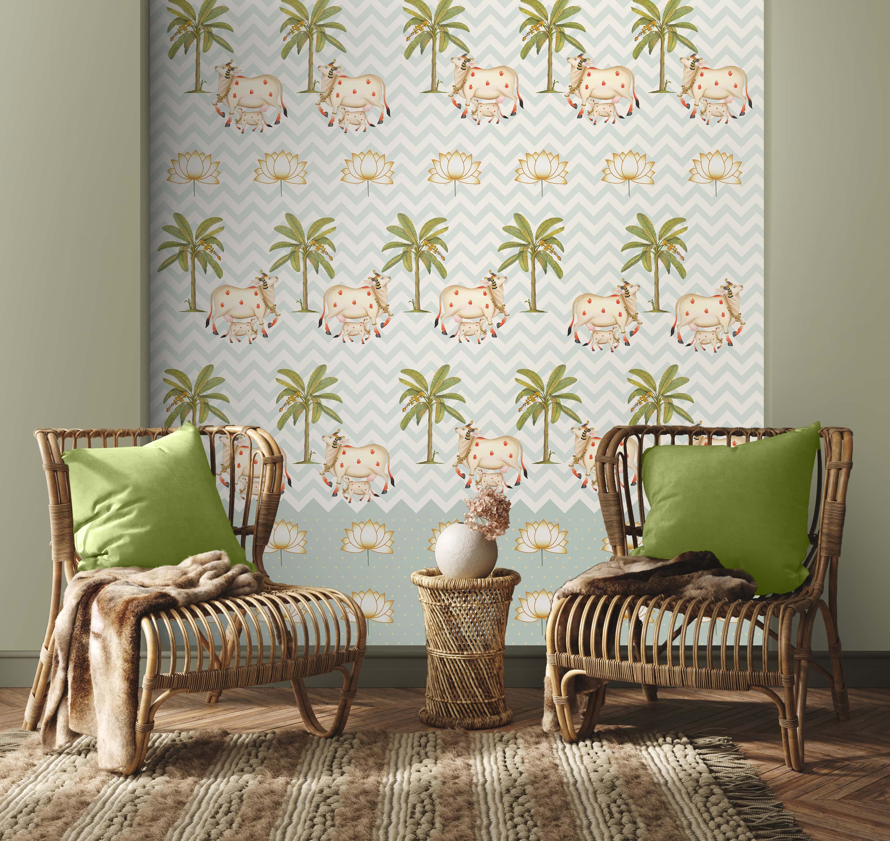 Wallpaper for 2024 pooja room