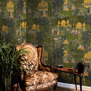Radha Krishna Wallpaper – Indian Mural for Home Decor & Interior Design – Spiritual Wall Art, Best Seller - Wall Paper Roll