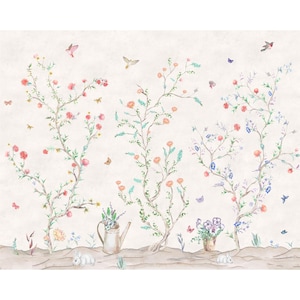 Buy Chinoiserie Tranquility Wallpaper in Light Background Customised