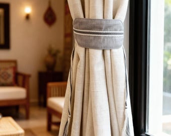 Alzapaños para cortinas de lino Ashline Luxe