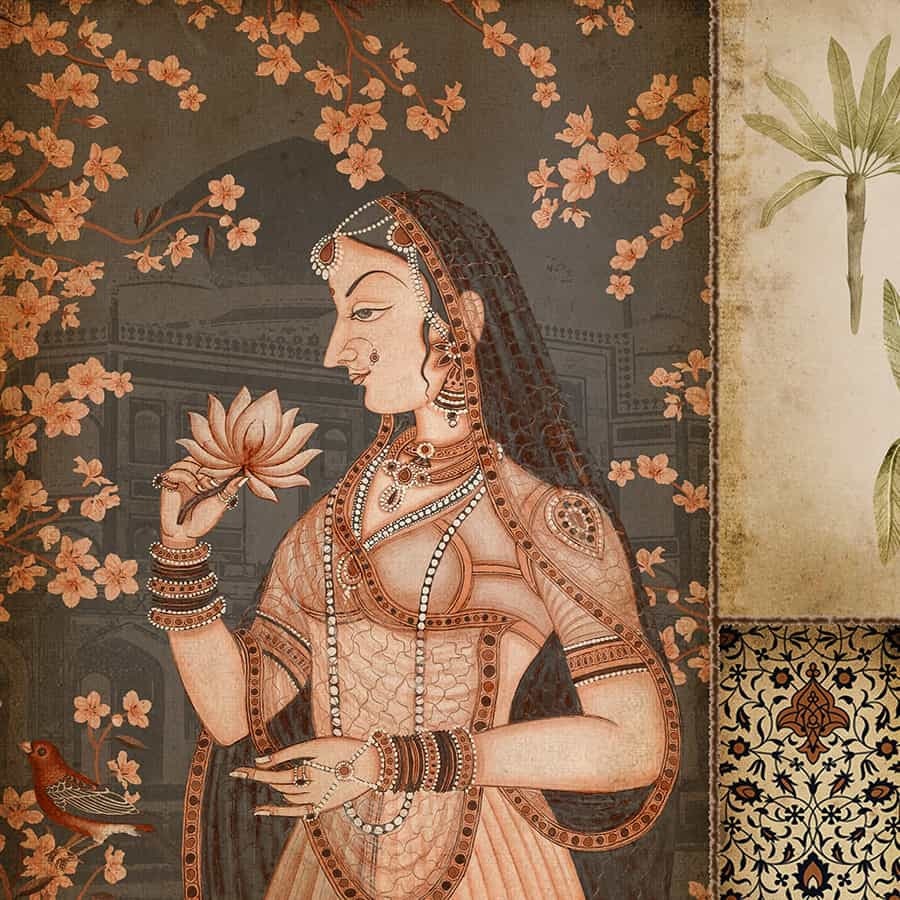 Kahani Indian Art Collage Wallpaper Etsy UK