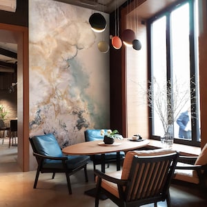 Diseño de papel tapiz abstracto personalizado Amara para habitaciones