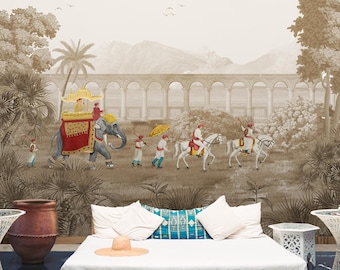 Custom Rajasthan Wallpaper Mural: Indian Scenic Home Decor