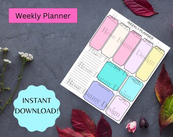 Digital Weekly Planner for download