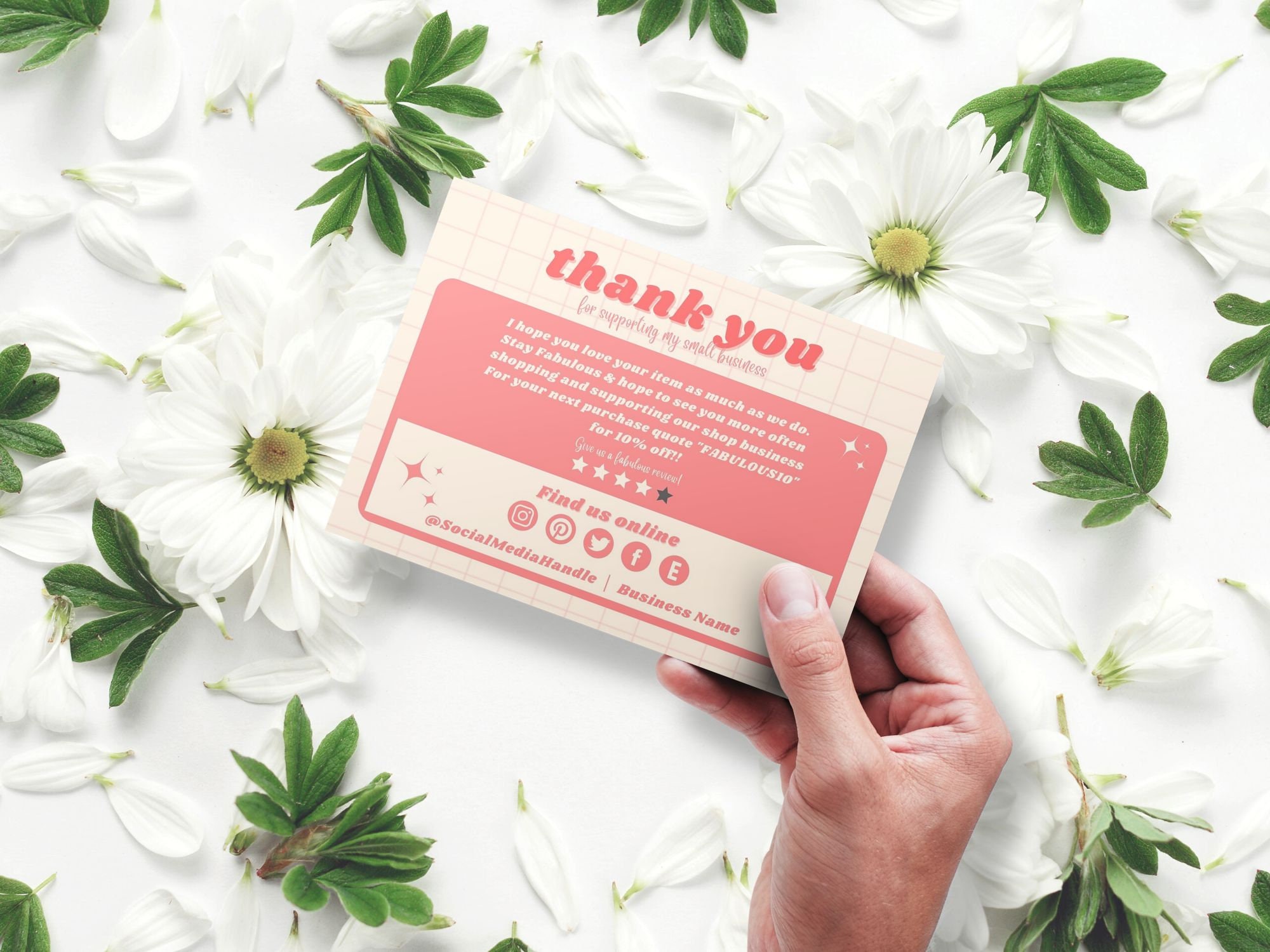 EDITABLE Business Thank You Card Template, Printable Thanks for Your ...