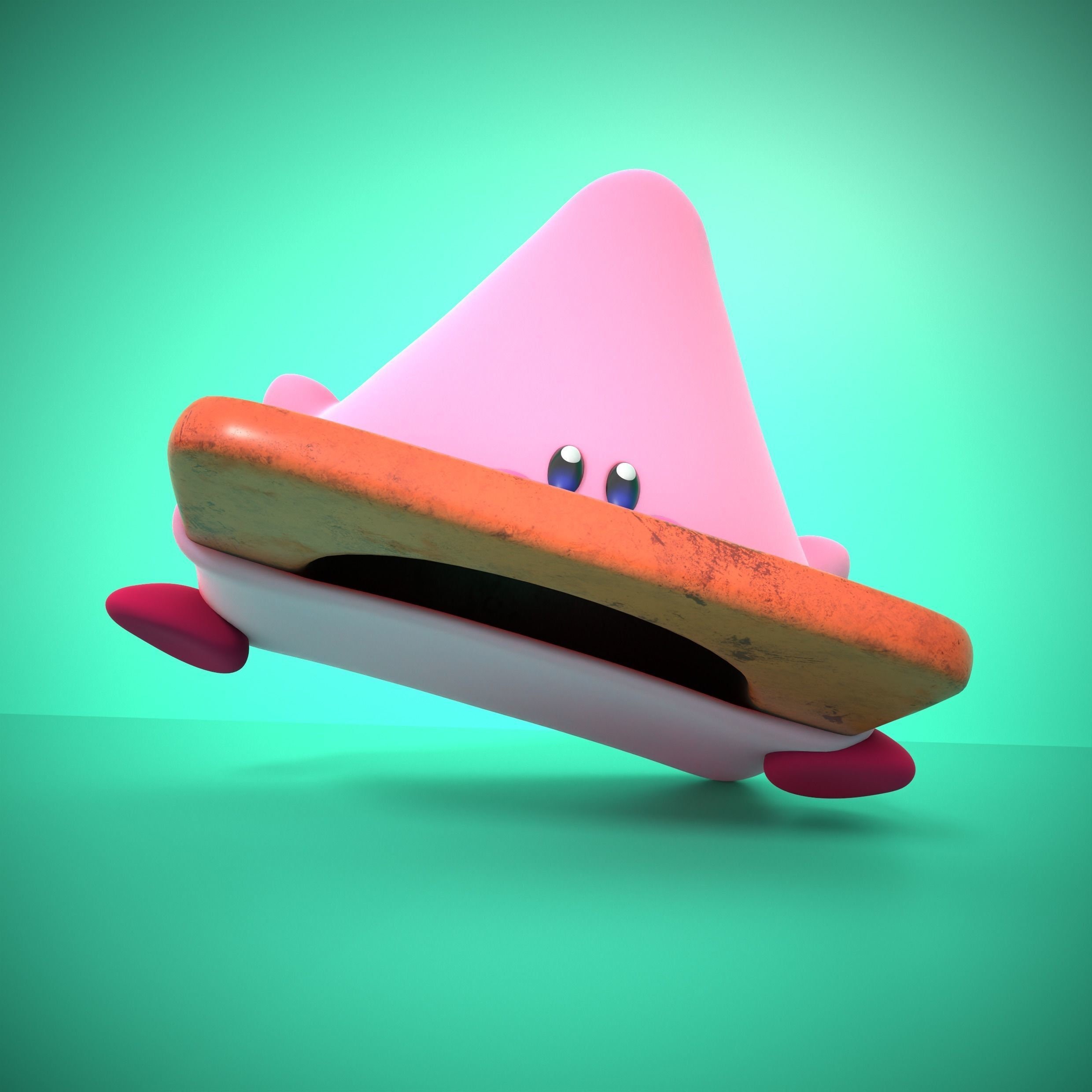 Kirby Cone Mouth Figure STL File for 3d Printing Etsy