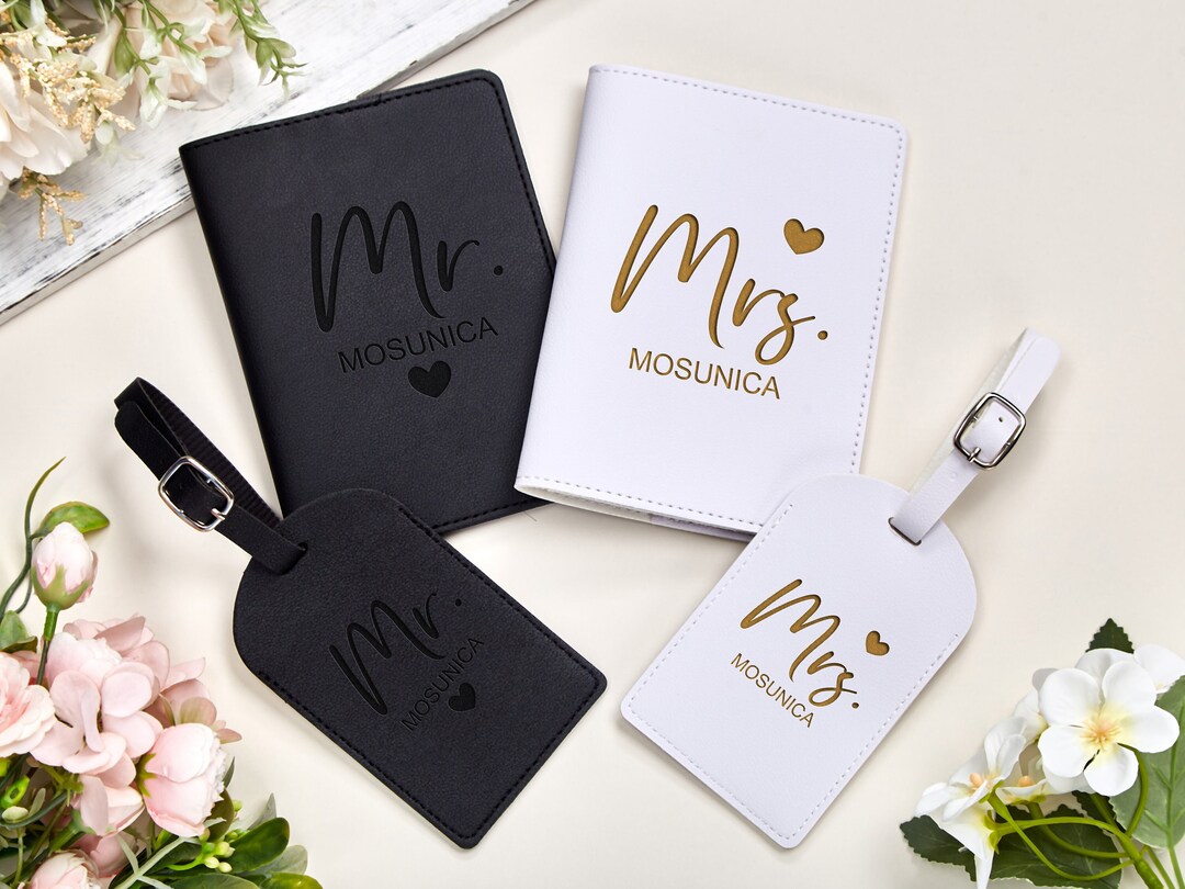 Mr & Mrs Passport Holder,new Couple Luggage Tag,wedding Luggage Tag
