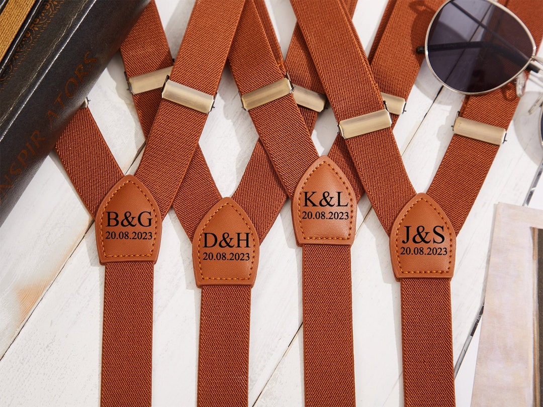 Personalized Suspenders,custom Leather Suspenders,vintage Suspenders