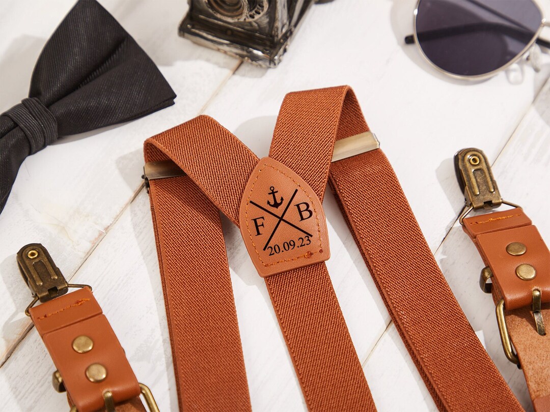 Personalized Suspenders,custom Leather Suspenders,vintage Suspenders for Men,buckle Suspenders