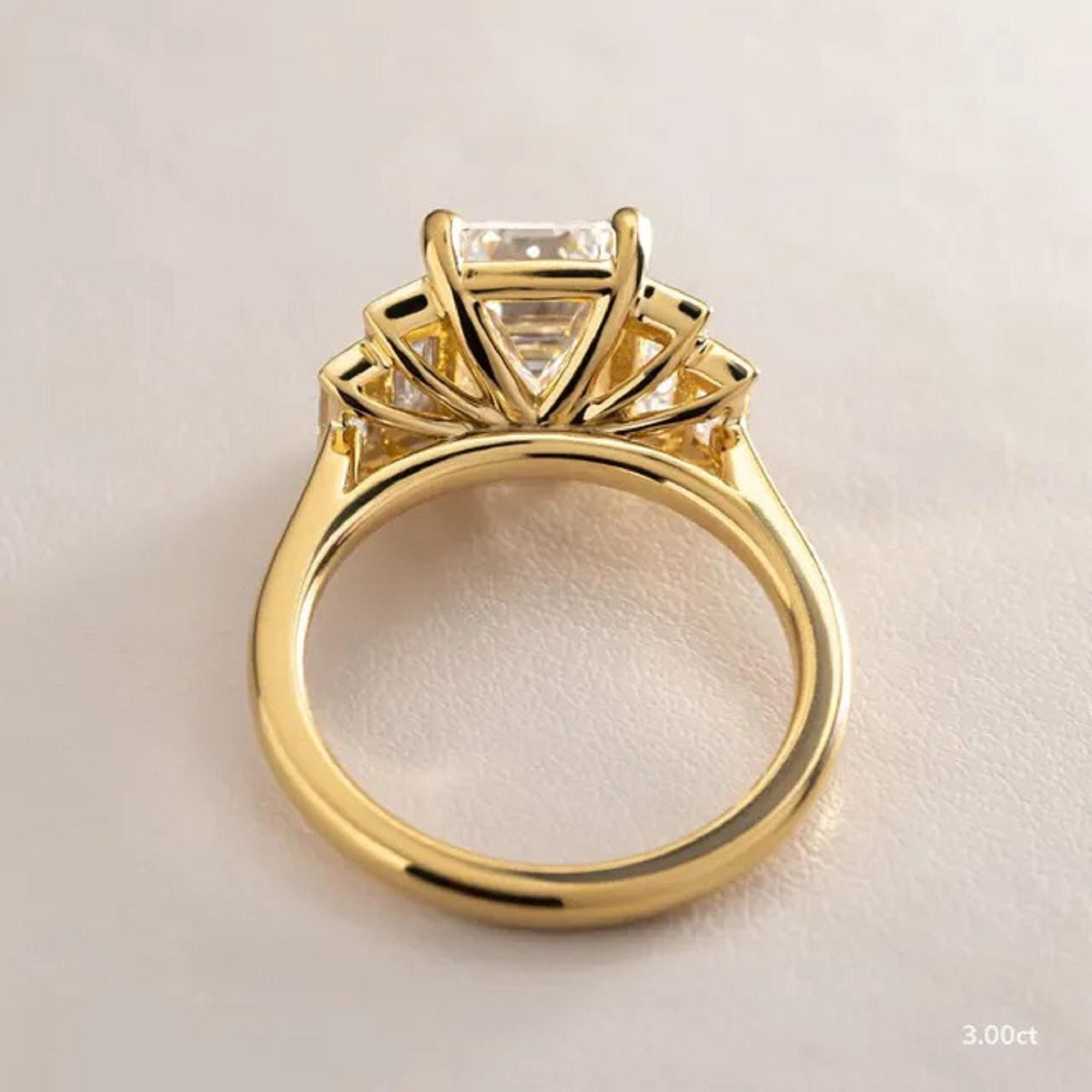 Buy Antique 2.95 CT Ashoka Cut Lab Grown Diamond Ring,14k Solid