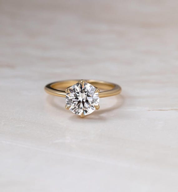 Bague en Or 10K avec Halo de Diamants - 0.2ct. Color: jaune | Doucet Latendresse