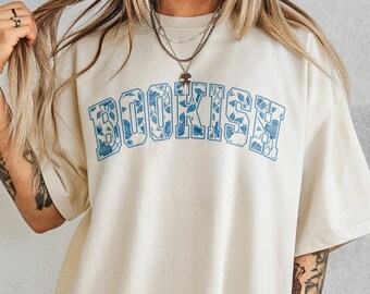 Floral Bookworm Comfort Colors Shirt: Book Lover Gift