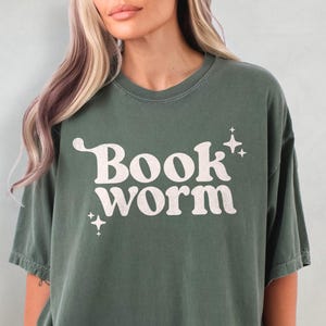 Bookworm Shirt, Bookish Comfort Colors T-Shirt, Oversized Reader Shirt, Retro Reading Shirt, Bookworm Shirt, Library Tee, 4XL Booklover Gift