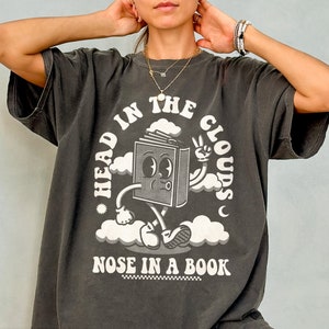 Nose In A Book Shirt, Bookish Comfort Colors T-Shirt, Retro Book T Shirt, Book Lover Gift, Funny Reading Tshirt, Bookworm Shirt, Reader Gift