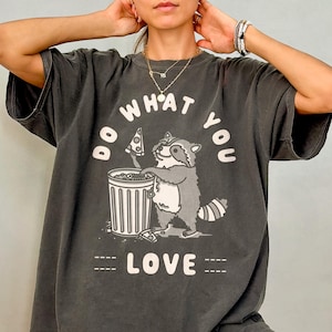 Camiseta de Panda Basura, divertida camiseta de mapache con colores cómodos, camiseta retro con gráfico de mapache, regalo para amantes de los mapaches, camiseta meme, camiseta vintage de dibujos animados