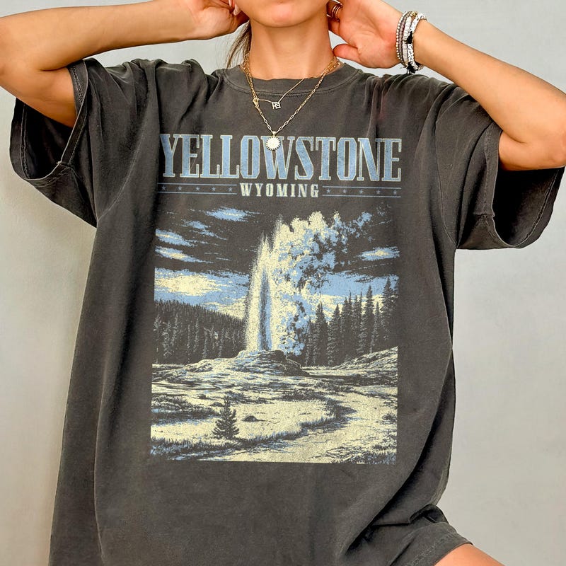 Unisex Yellowstone Graphic T-Shirt- White