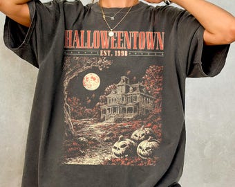 Halloweentown Shirt - Retro Halloween Comfort Colors Shirt, Not So Scary Shirt, Aesthetic Halloween Town Est 1998 Shirt, Spooky Fall Shirt