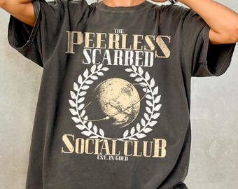Peerless Scarred Social Club Shirt, Red Rising Comfort Colors T-Shirt, Bookish Merch, Reader Gift