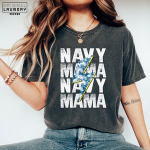 Navy Mama Shirt Comfort Colors®  - Navy Mom Gift Military Mom T-shirt Armed Forces Tshirt Proud Navy Mom T Shirt Navy Mother Tee Sailor Mom