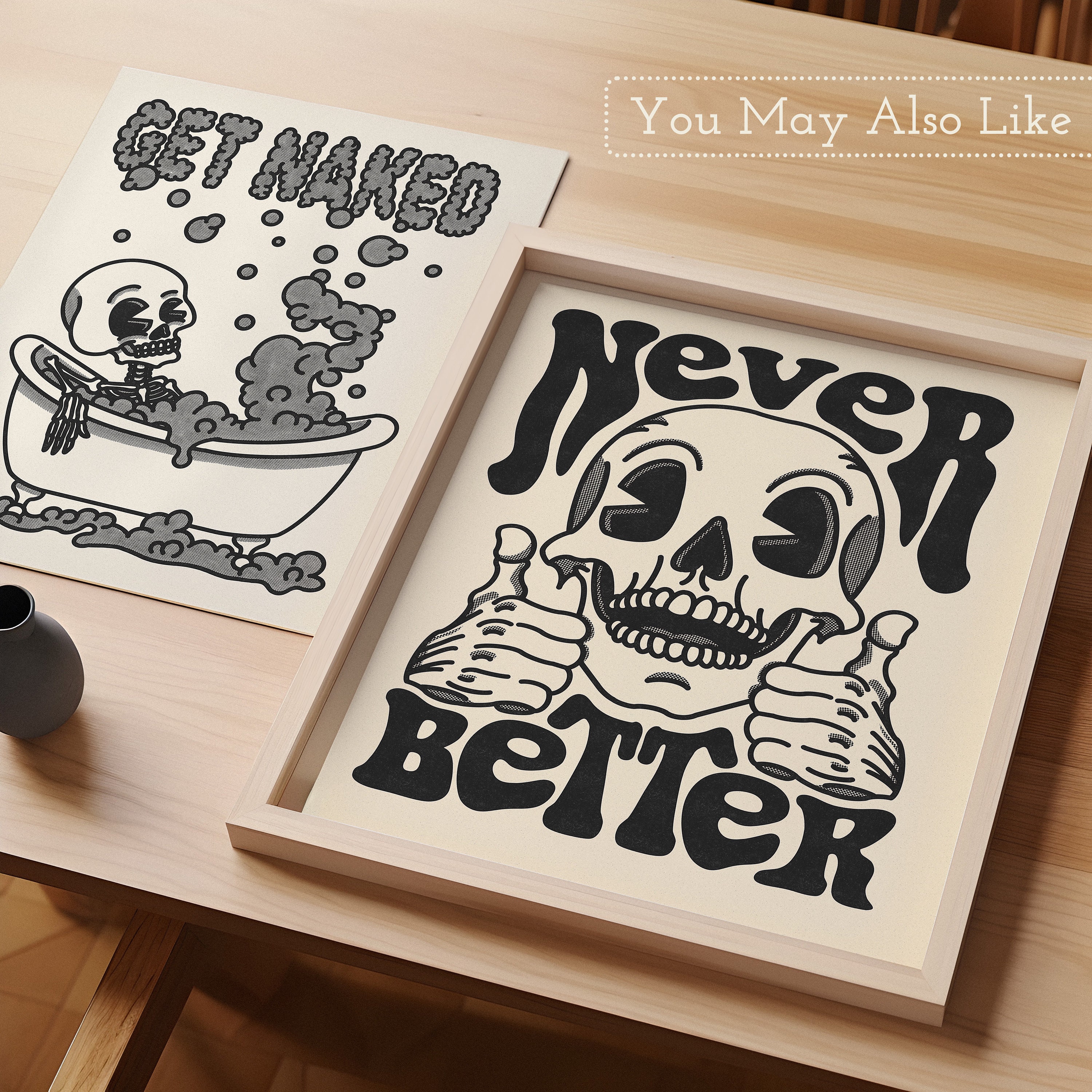 Dead Lift Wall Art, Gym Wall Decor, Skeleton Fitness Art, Funny
