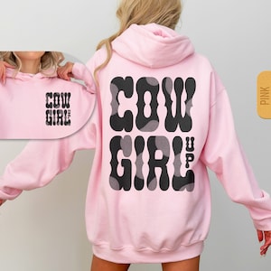 Cowgirl Up Hoodie, Western Hooded Sweatshirt for Women, Cute Country Sweatshirt, Retro Cowgirl Sweatshirt, Wild West Hoody, Gift for Her