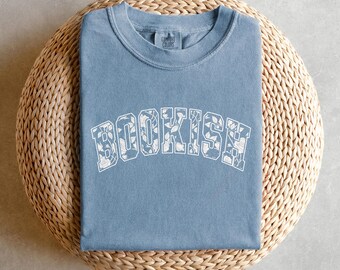 Floral Bookworm Comfort Colors Shirt: Book Lover Gift