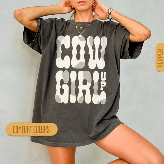Cowgirl Up Shirt, Western Comfort Colors T-shirt for Women, Cute Country Graphic Tee, Retro Cowgirl Shirt, Wild West T Shirt, Gift for Her