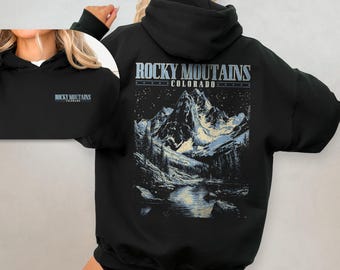Rocky Mountains National Park Sweatshirt, Colorado Oversized Hoodie, Granola Girl Aesthetic Hooded Sweatshirt, Retro Hiking Pullover Hoody