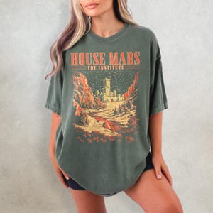 House Mars Shirt, Red Rising Comfort Colors T-Shirt, Bookish Merch, Scifi Lover Gift Moss