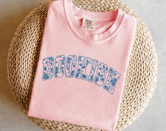 Floral Bookworm Comfort Colors Shirt: Book Lover Gift