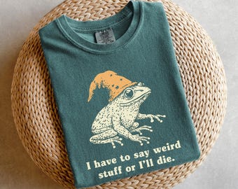 Frog Meme Shirt, Meme Comfort Colors T-Shirt, Funny Frog Shirt, Strange Weirdcore Shirt, Frog Lovers Tee, Wizard Frog Tee, Humor Gift