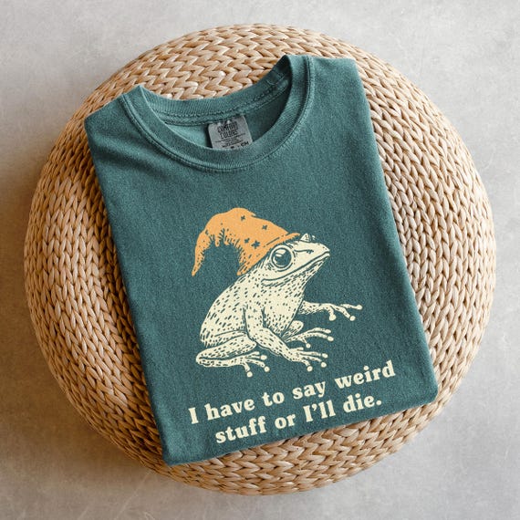 Frog Meme Shirt, Meme Comfort Colors T-Shirt, Funny Frog Shirt, Strange Weirdcore Shirt, Frog Lovers Tee, Wizard Frog Tee, Humor Gift