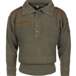 Genuine Austrian Army Heavyweight 100% Boiled Wool Sweater Size Medium