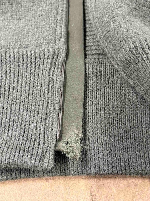 Genuine Austrian Army Heavyweight Boiled Wool Sweater W. Zipper