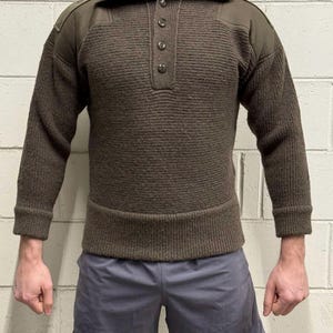 Genuine Austrian Army Heavyweight 100% Boiled Wool Sweater Size 96