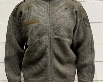 Genuine Austrian Army Heavyweight Boiled Wool Sweater w. zipper Size 7 (XXL)