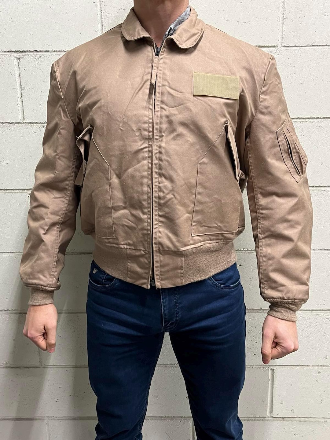 US Air Force CWU-36/P Flyers Jacket Desert Tan Size XL Very Rare