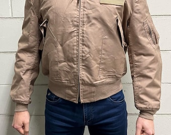 Gibson & Barnes Beige Flight Jacket FSL-36 Type Size Xlarge Made