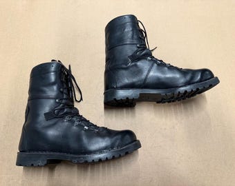 LIKE NEW Austrian Military KAZ-03 Leather Combat Boots UK12.5/US13.5/EU48