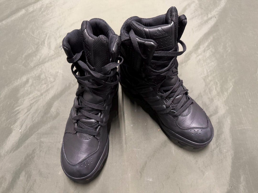 Adidas GSG 9.2 Tactical Boots Swat Black Leather Combat Boots UK7