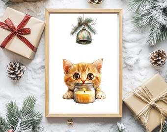 Forest Animal Christmas Print Set | Cosy Holiday Wall Art (Digital Download)
