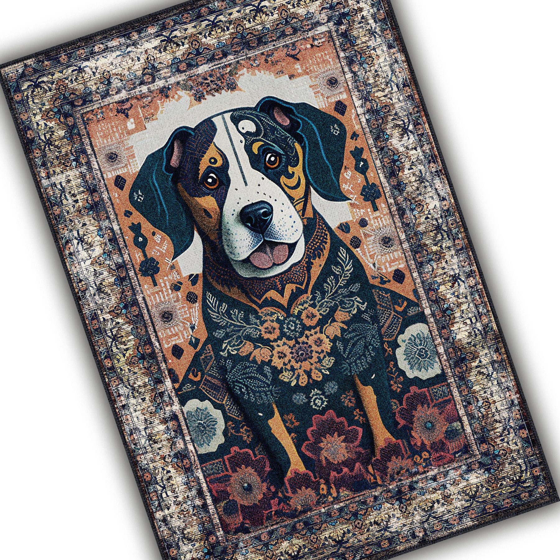 Weirdcore Rugs Dog Rug, Vintage Look Washable Rug, Unique Rug, Dog Lover Gift, Puppy ...