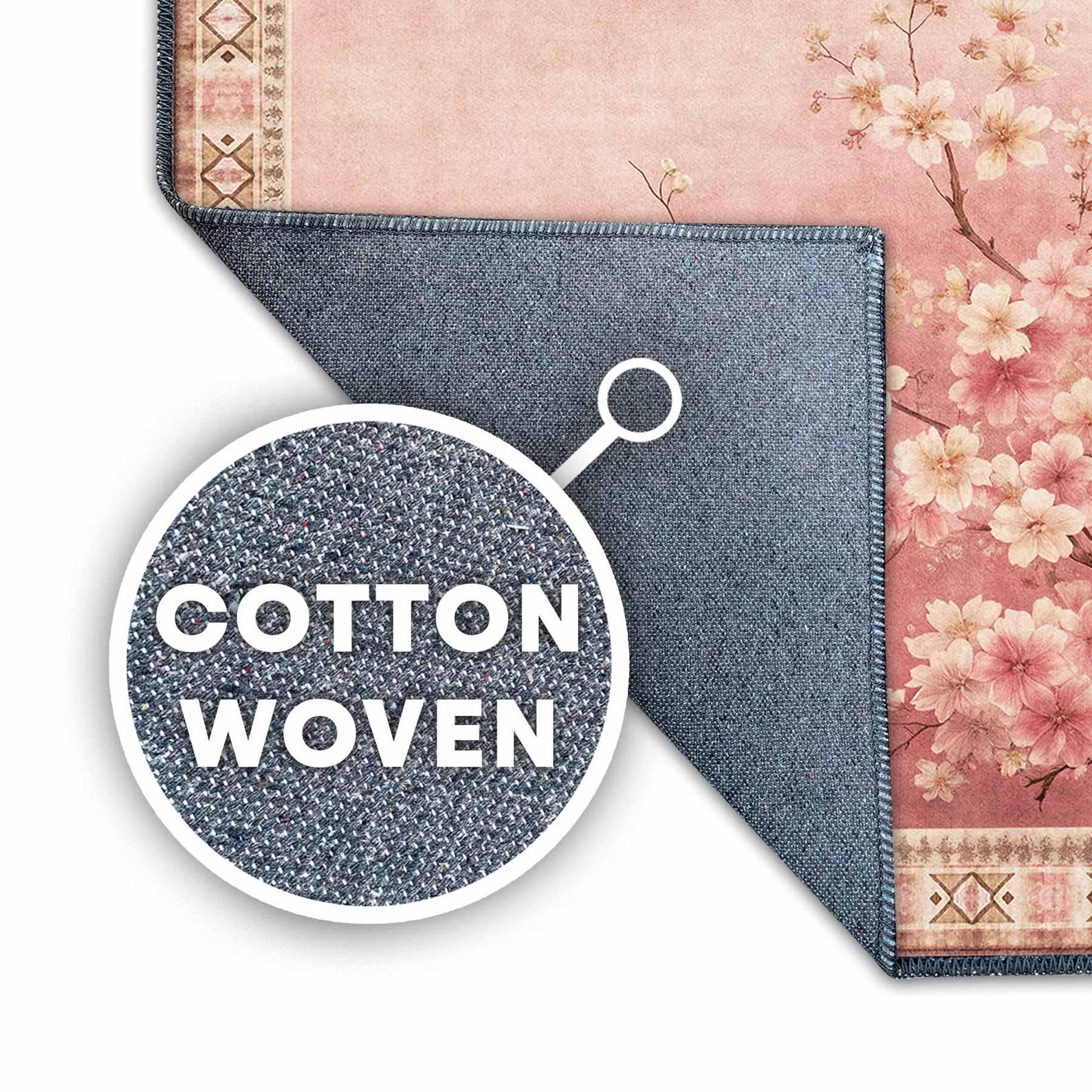 Pink Japanese Rug Cherry Blossom Rug, Pink Sakura Floral Area Rug, Japanese Blossom ...